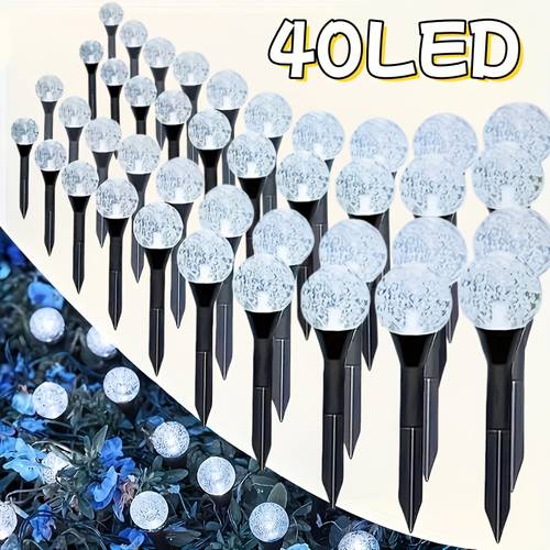 40led solar pathway light suitable for outdoor gardens and camping switch with choose warm white light for a cosy or coloured light for a ideal for commercial streets and garden decoration