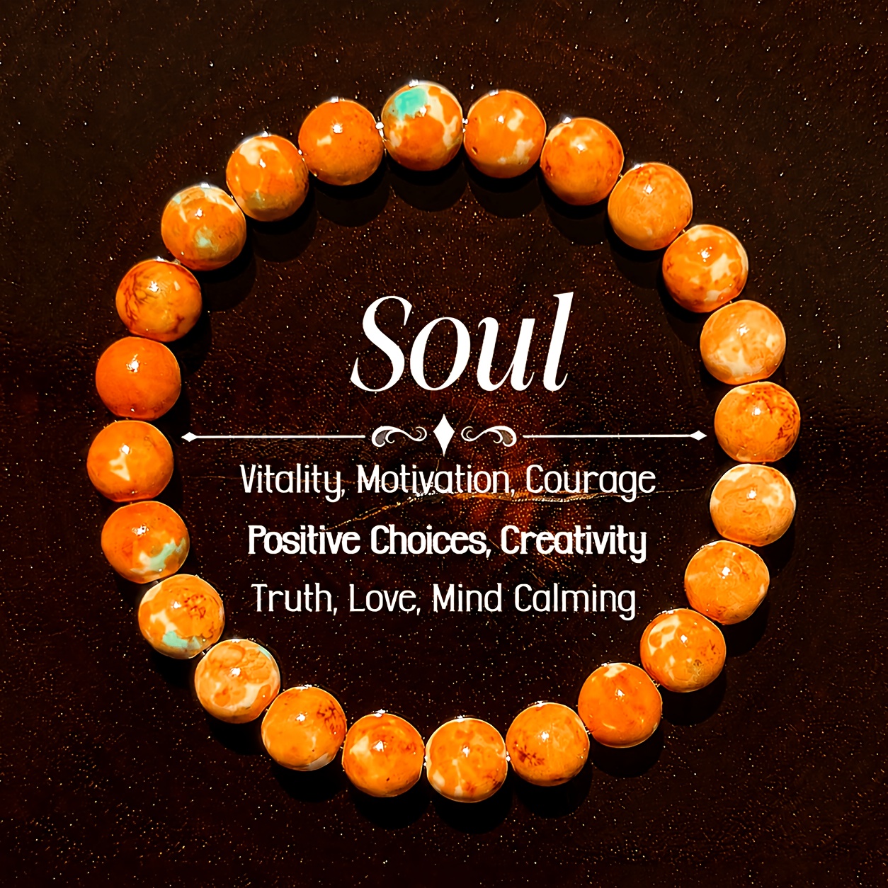 TEMU 1pc Of Bohemian Agate Bead String Bangle Bangle Bracelet, Suitable For Men And Women' Wear, Creative, Can , Is A Jewelry Gift, Suitable For