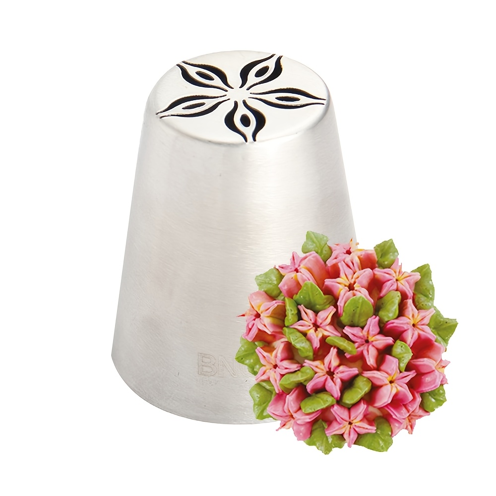 1pack Extra Large Piping Tip Stainless Steel Small Flower Bouquet Piping Tip 1pc Molded Cake Baking Decorating Tool Suitable For Cupcakes, #bno28