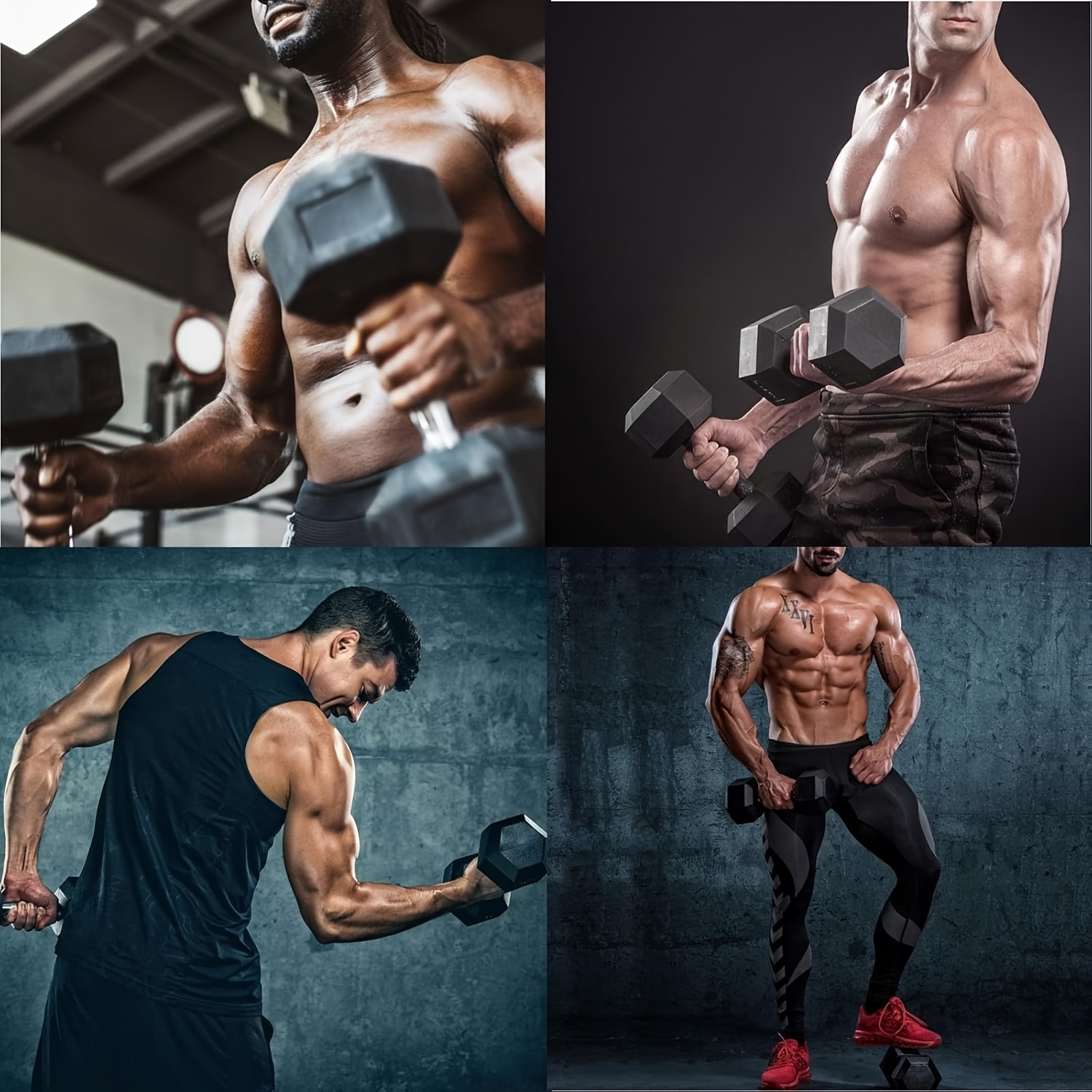 2pcs 10KG Dumbbells, Hexagonal Dumbbells, Anti-slip Coating, Ergonomic Handles, Poly-Rubber Dumbbell Set, Dumbbell Set, Cardio Weight Training, Suitable For Home And Gym