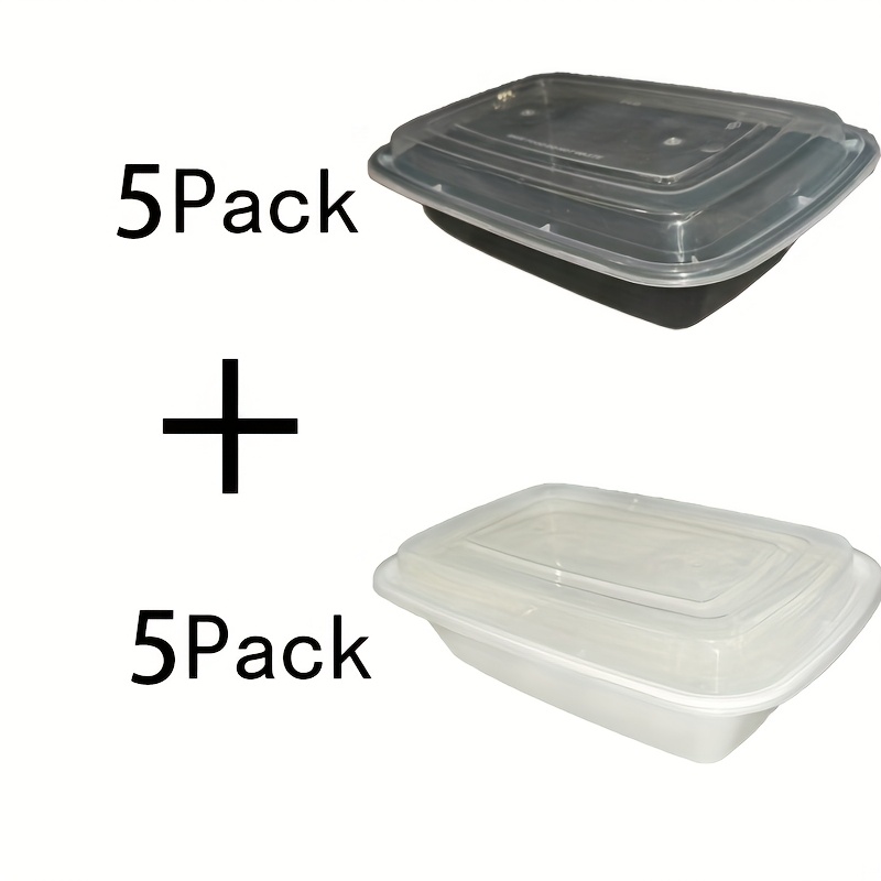 TEMU 28-ounce Meal Prep Containers In Sets Of 10, 20, Or 50, Featuring A Single Compartment And Lids. Reusable, Bpa- Boxes Are Suitable For Microwave
