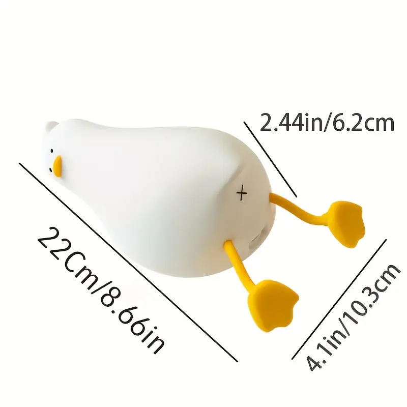 1pc cute duck shaped rechargeable table lamp with multi level dimming usb powered touch control polished for bedroom office decor perfect gift for girls bedroom night light lamp design polished duck decor Product details 3