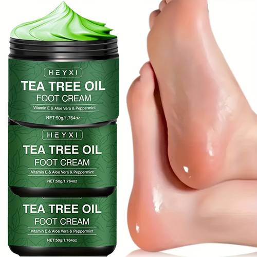 3st*50 tree voetcrème, -kraak crème, verrijkt met , aloë vera en munt, intensief hydraterend voor droge, ruwe en gebarsten handen en voeten, verzachtend en gladmakend, langdurige frisse geur, voetverzorging voor handen en voeten
