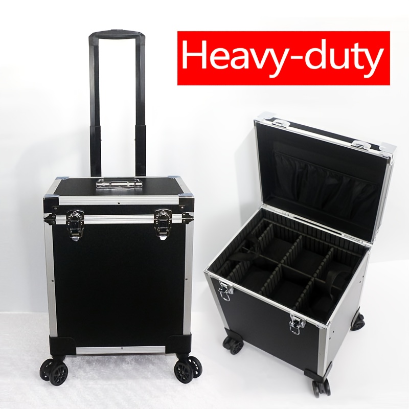 reinforced rolling tool storage case with diy dividers for home workshop, instrument case with locks for musical gear, furniture repair maintenance kit cart, heavy duty trolley electronics tools, professional equipment case box for camera industrial, large tool box 0