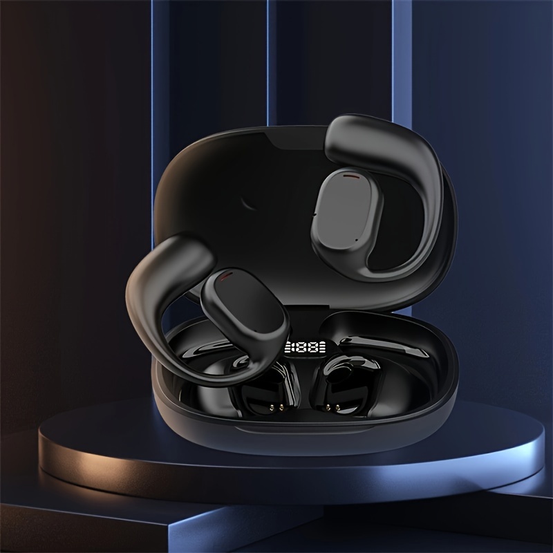 Fones de ouvido suspensos de condução de ar sem fio, não no ouvido aberto, esportes, ciclismo, corrida, exercício, boa qualidade de som, fones de ouvido extra longos_voghion.com
