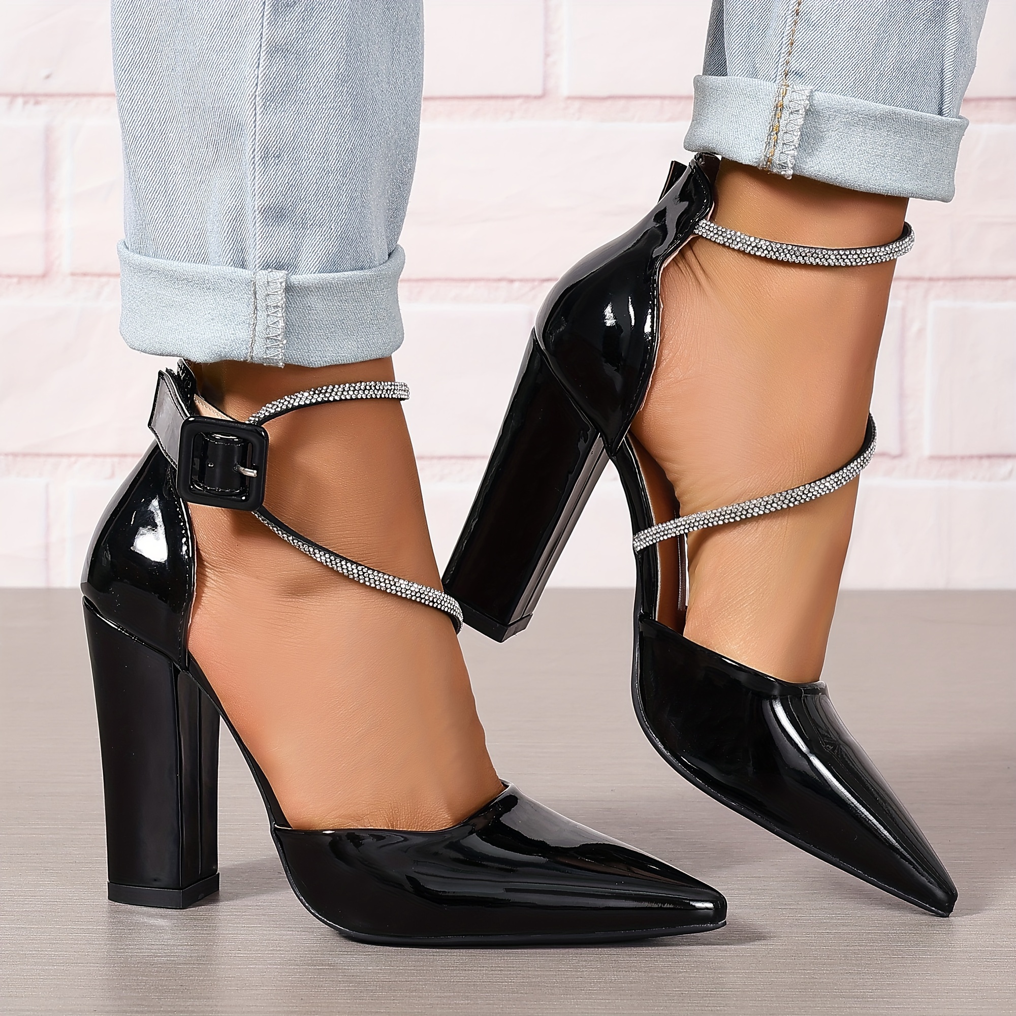 Block Heels Black Sandals For Prom Block Heels Ladies Heel Sandal