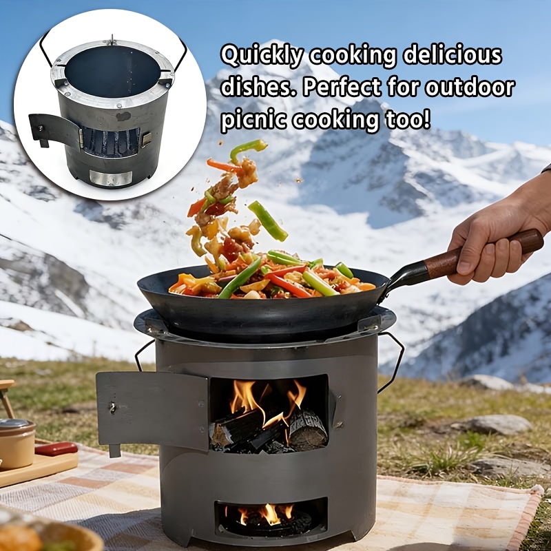 Opvouwbare open haard voor camping, grill en verwarming