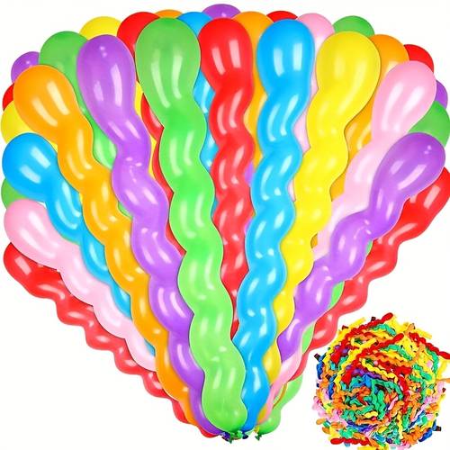 20 50pcs of twisted spiral balloons each 100cm long with rainbow party decoration colors durable and reusable latex balloons suitable for birthdays weddings easter thanksgiving summer parties and other occasions