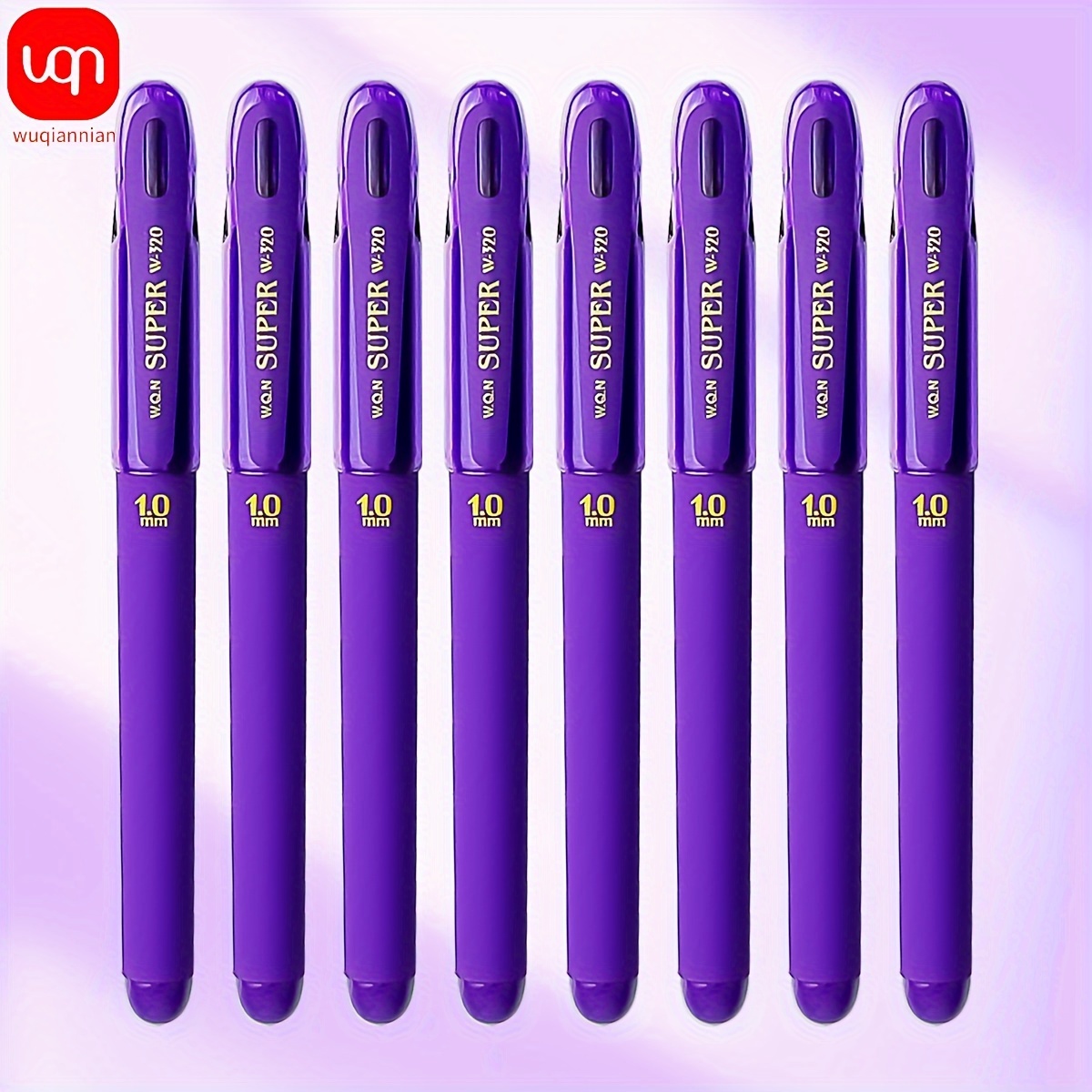 

(wqn) 3/7pcs Purple Gel Pens, Beautiful Matte Style, 1.0mm Thick Stroke Tip, Large Capacity Style, Smooth And Stable Writing, Art Drawing Pen, Note Taking And Greeting Card Writing, Bright Writing