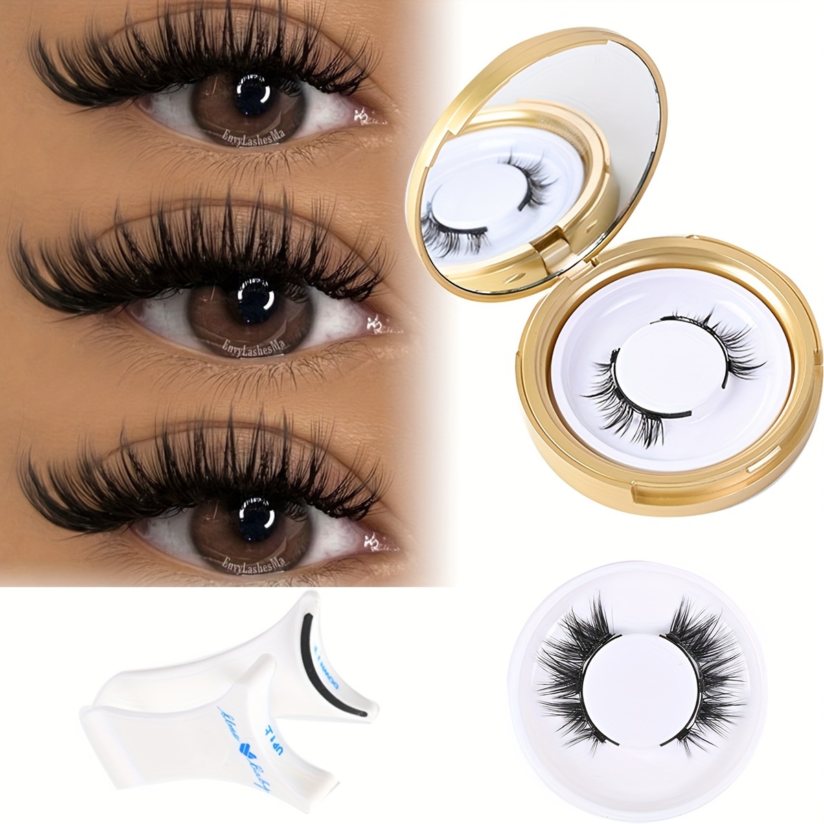 

-to-use False Eyelashes Kit - Reusable, -free , Includes & - For Beginners