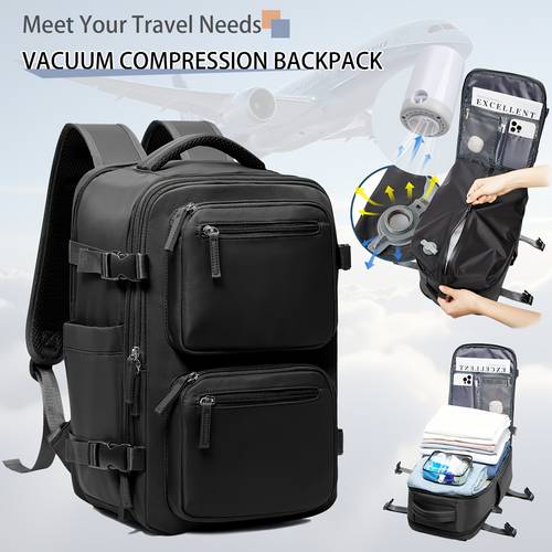 vacuum travel backpack carry on compression backpack with air pump flight approved carry on compression overnight backpack men women hand luggage suitcase backpack laptop bag