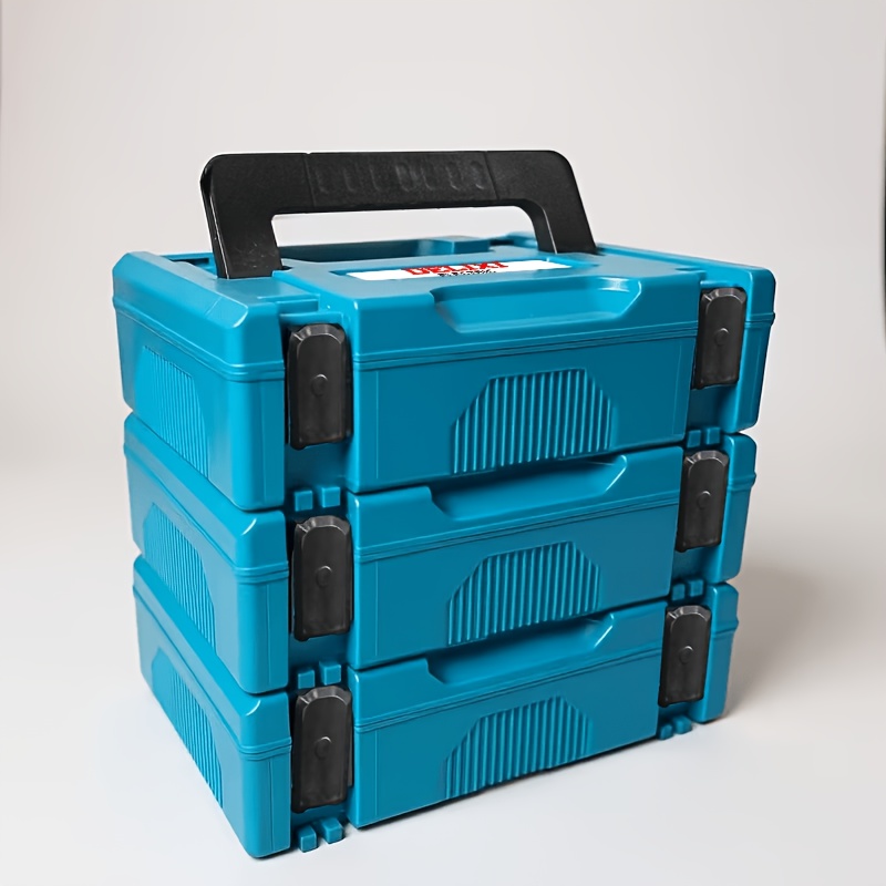 Image of Multifunctional Stackable Tool Box, For Electricians And Carpenters | Durable Plastic Storage For Drills, Wrenches, Angle Grinders, Outdoor Maintenance Tools