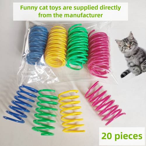 20pcs of colorful plastic toys for cats designed to entertain and pets in stock without battery