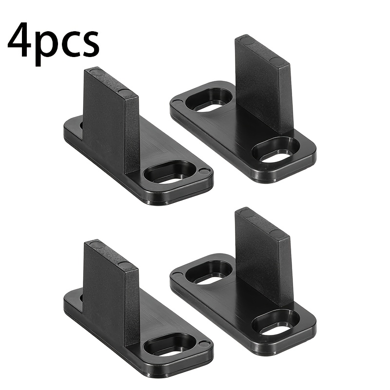 TEMU Ensemble de 4 guides de sol robustes pour portes coulissantes à poche de placard, conçus pour un montage au bas