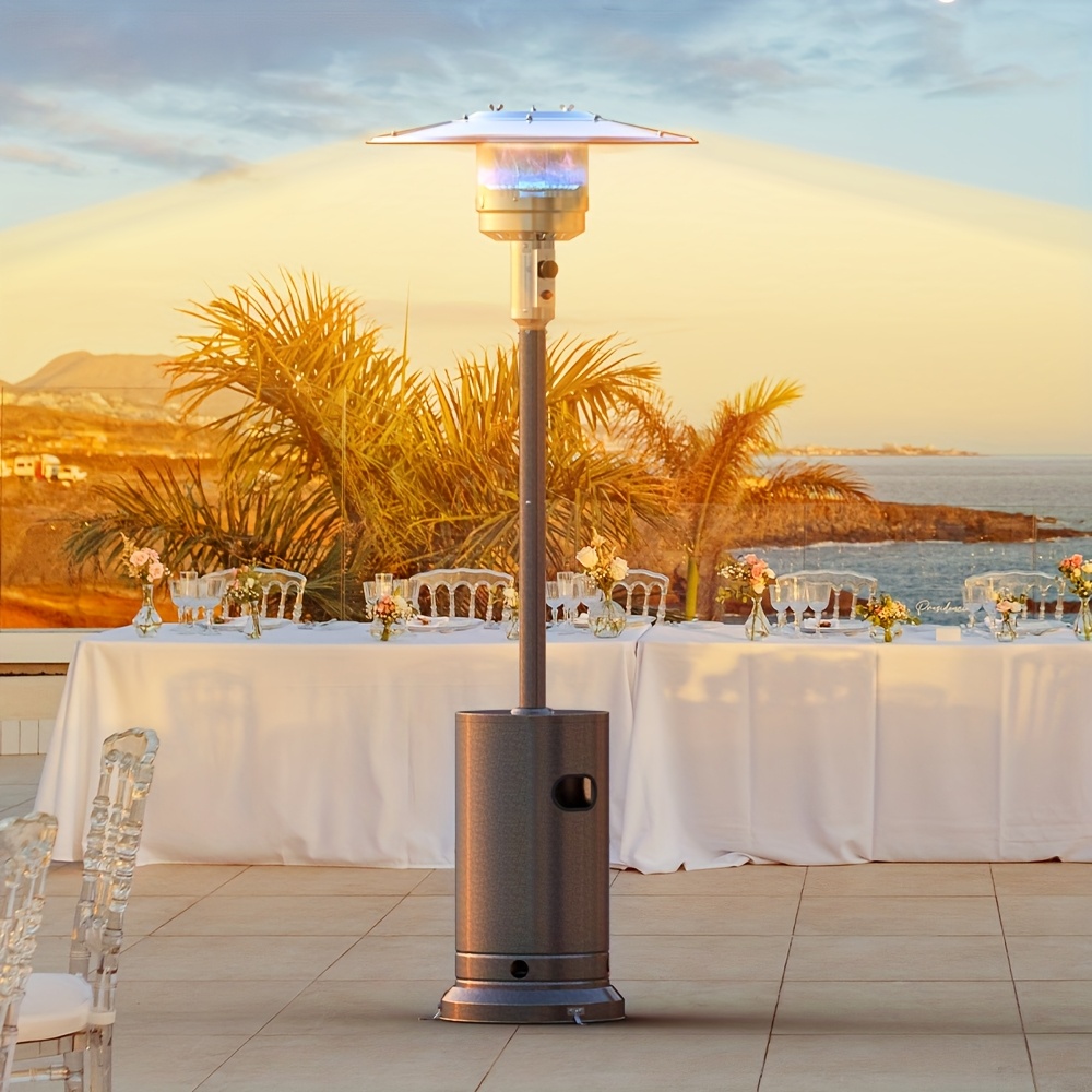Hampton Bay 48000 Btu Stainless Steel Patio Heater Table Top