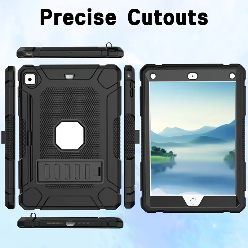 Rugged Heavy Duty Stand Case For IPad 2/3/4/5/6/7/8th Gen, IPad Air, IPad Mini - Shockproof & Kickstand