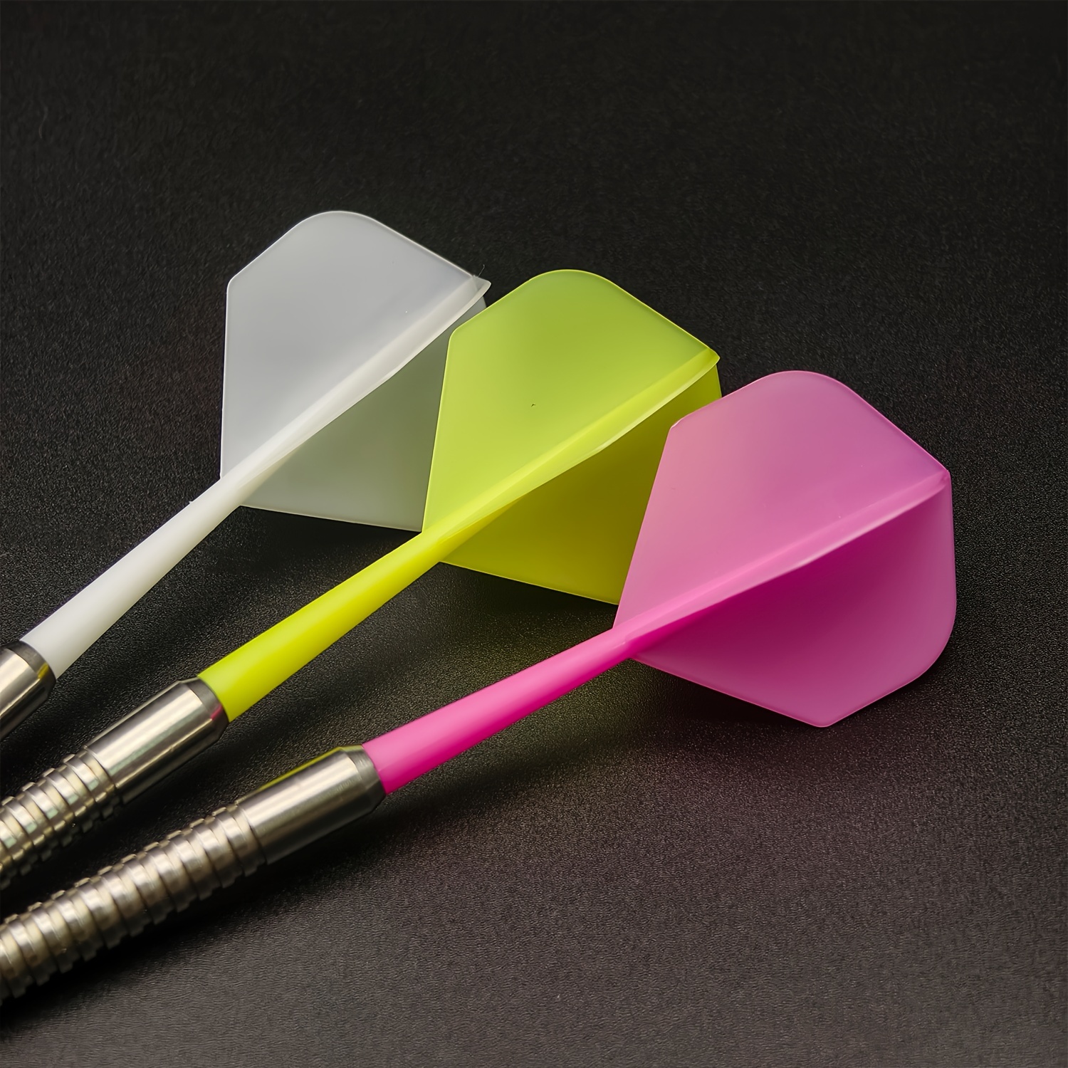 

6-18pcs/set Colorful 2ba High Hardness Semi-transparent Dart Tail - With - Adhesive, Non-deformation Pom Material - Improve And Control