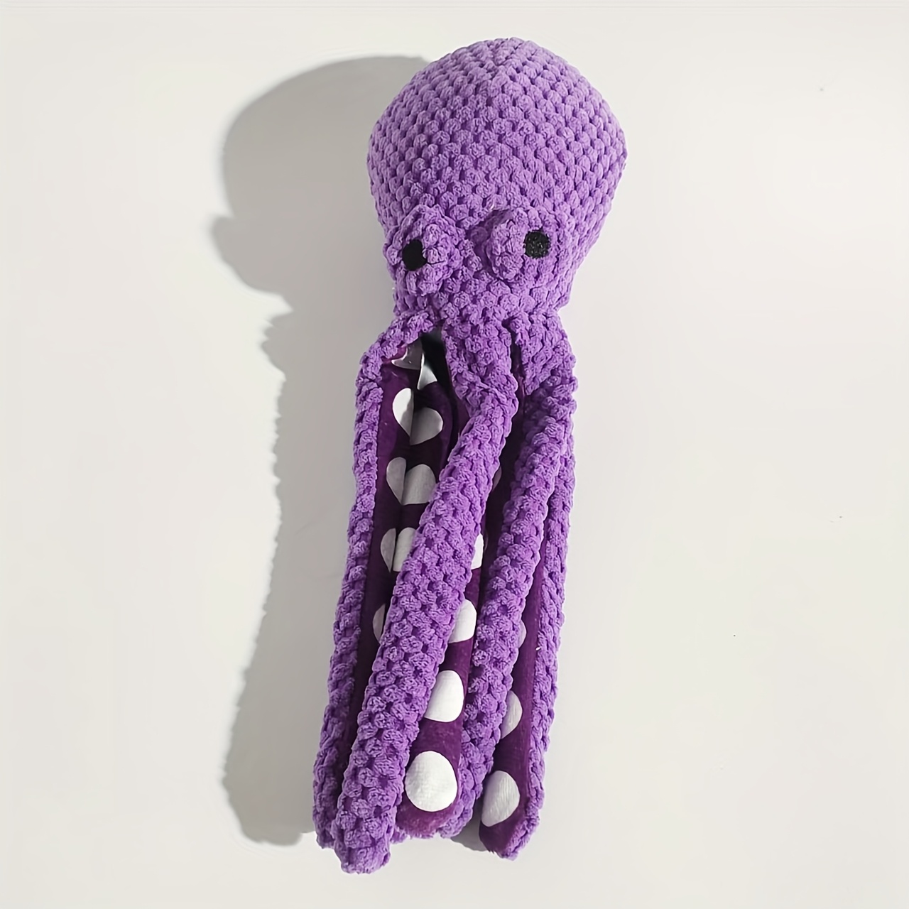 Pluszowa piszcząca zabawka ośmiornica dla psa, odporna na gryzienie dla corgi, teddy, małych psów i shiba inu, zabawka na ząbkowanie i do samodzielnej rozrywki przeciw nudzie