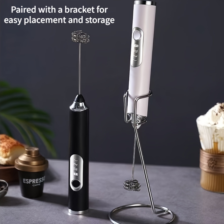   restaurant and kitchen with this powerful electric handheld frother usb charging with 2 stainless steel stirring rods   speed frother suitable for beating eggs slush   fruit puree   cappuccino hot chocolate   etc all very   details 0