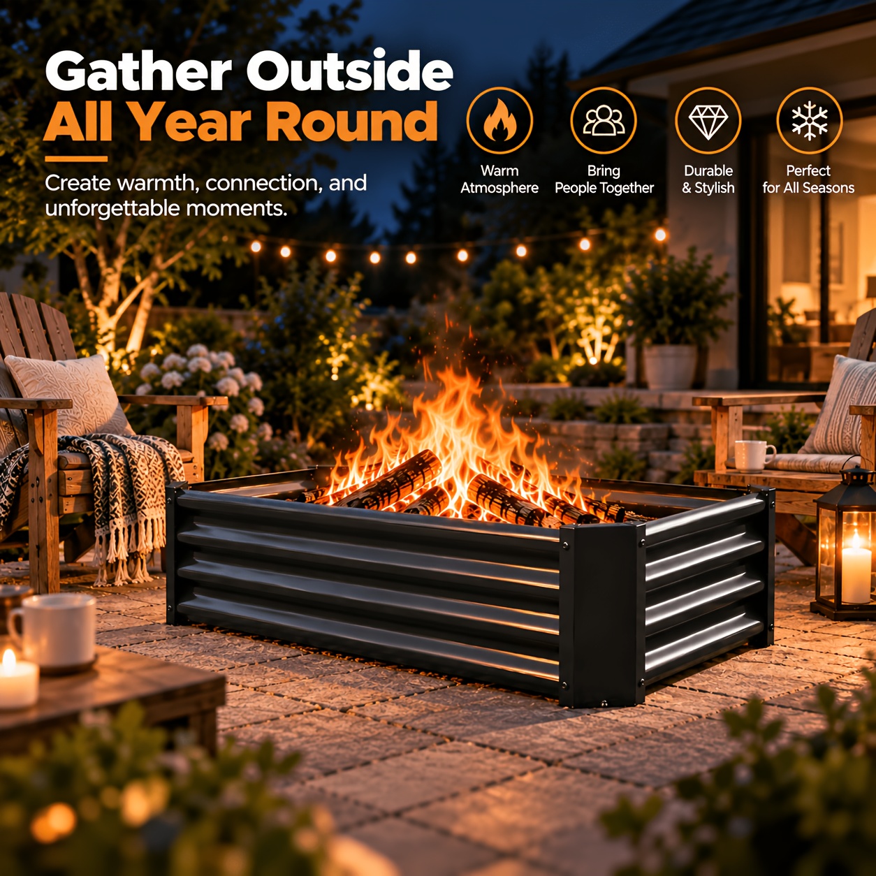outdoor fire pit sold on Temu United States