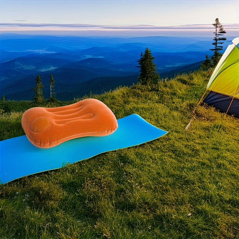 Oreiller Gonflable De Voyage Et Camping – Lot De 4 – Ultra Confortable, Compact Et Étanché – Vert, Rouge, Bleu Marine, Violet