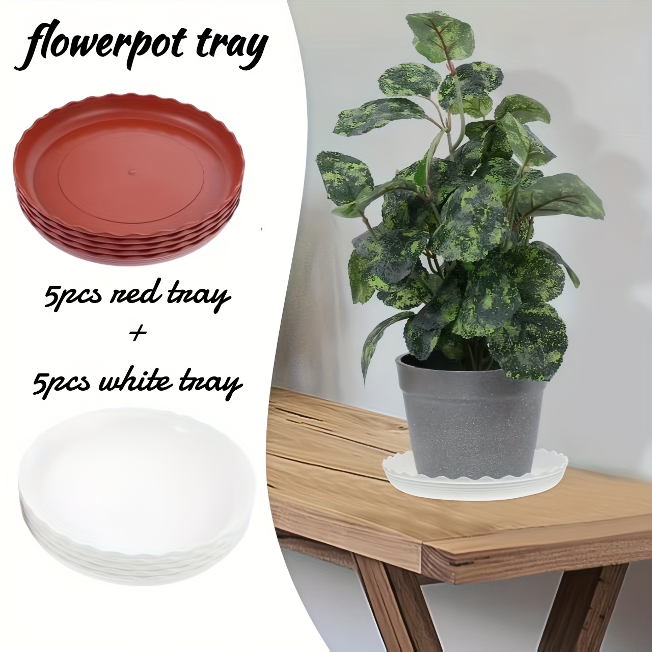 plastic drip trays for plant pots sold on Temu United States