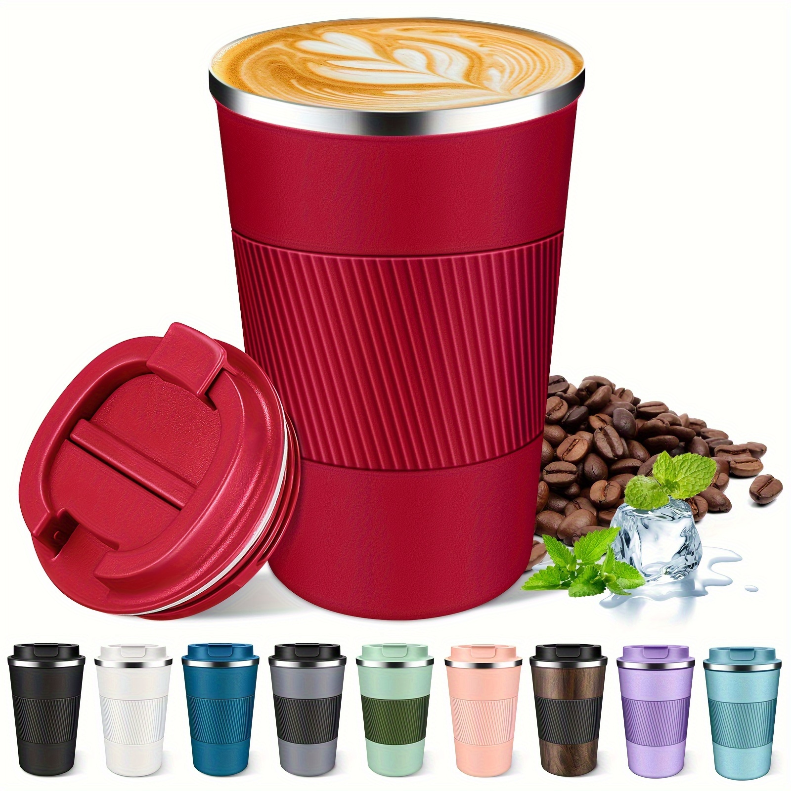 insulated travel coffee mug spill leak proof portable go - Temu Greece