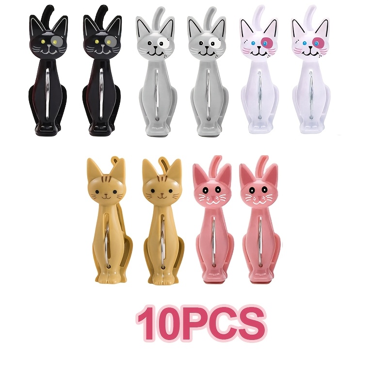 6/ 10pcs Cute Shape Clips|clothes Pegs|pins-binder Clips|office Clips||suitable For Home, Outdoor, Clothes Storage Organization