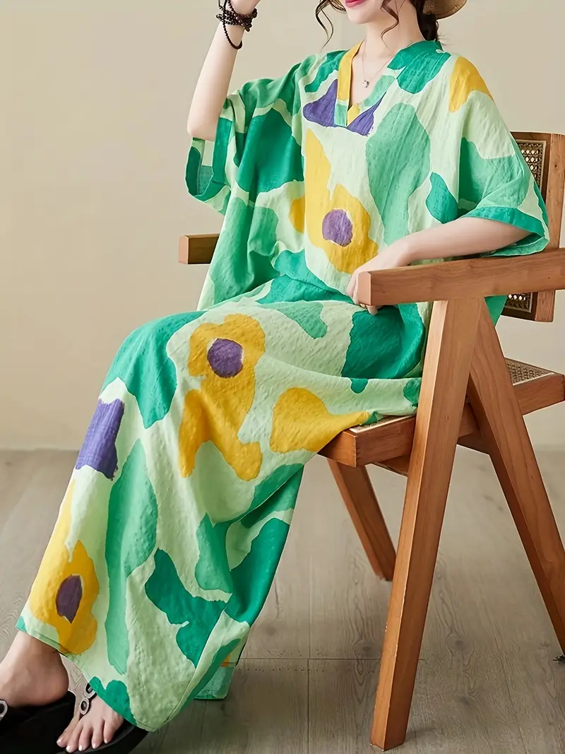 loose dress like garment for sleeping Cotton Nightgown Women Breathable Short Sleeve Sleep Dress Loose Pajama Dress Summer Spring Loungewear Gift