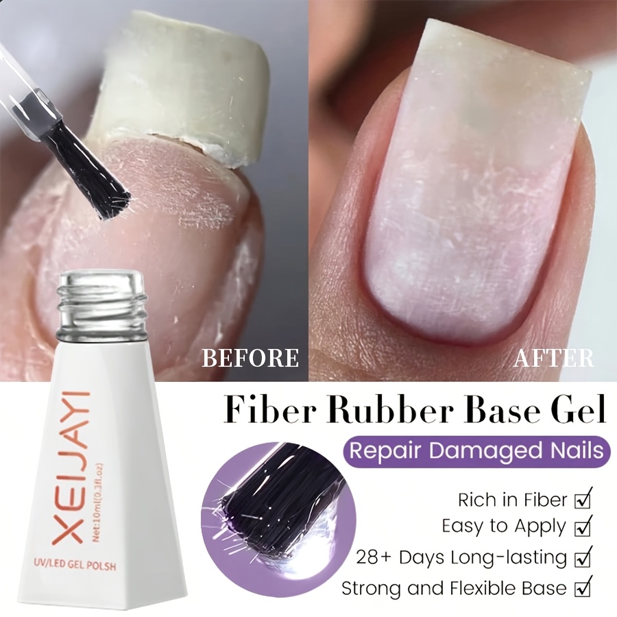 Image of 1pc Xeijayi /led Gel Nail Gel Suitable For Broken & Nails, Transparent Fiber Nail Strengthener With /led Activation, /korean Formula For Instant, For Salon Use, Nail Hardening Gel For Thin Nails