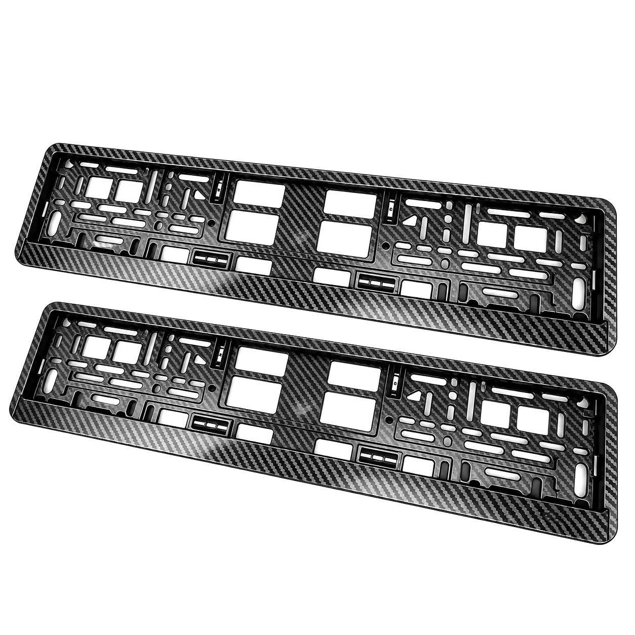 TEMU Set cornici per targa con texture in fibra di carbonio 52cm*13cm standard UE, solo per uso decorativo, realizzate in materiale ABS selezionato,