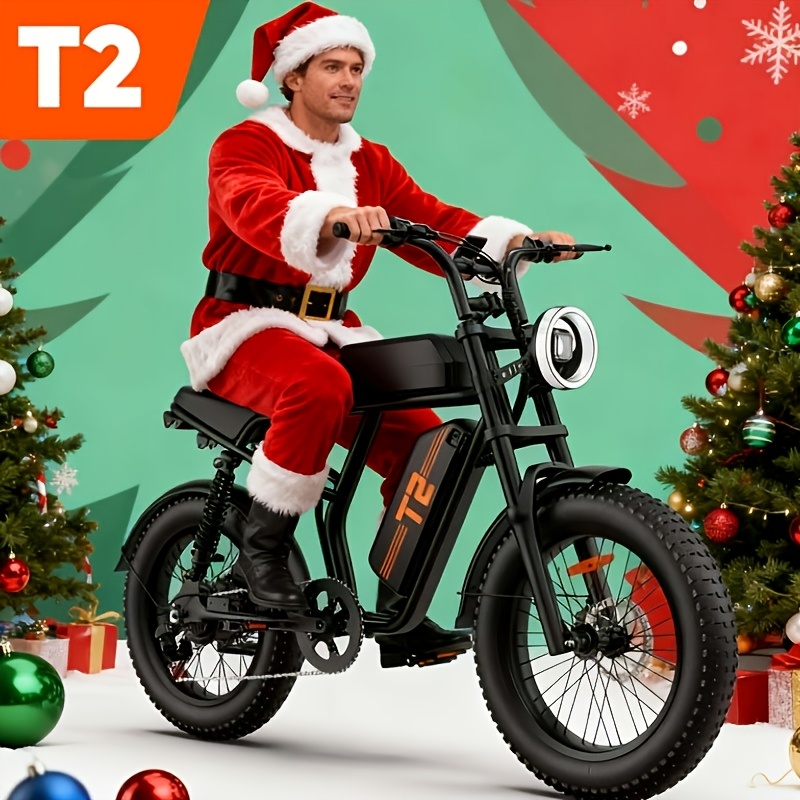 Image of 250w 25km/ Mountain Bike With 120km Range, Removable Battery, 7-speed Gearing, 20"*4" Fat Tires, Dual Suspension & Rear Seat For Adults