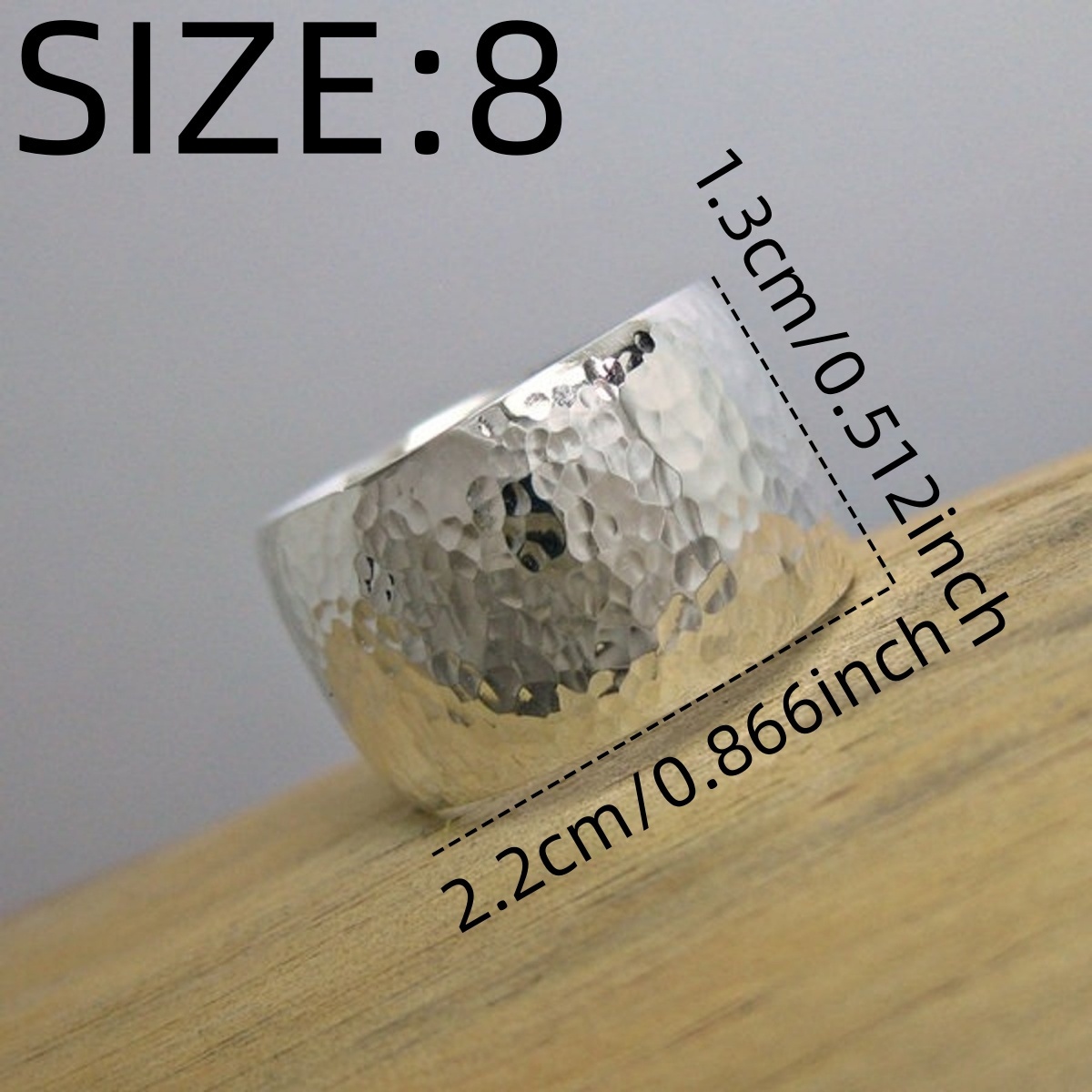 Unisex Minimalist Vintage Hammered Texture Copper Ring — Everyday Wear