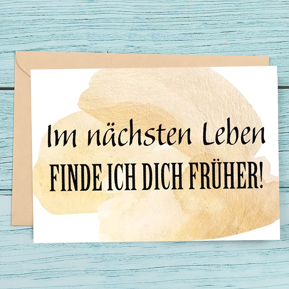 Romantic Anniversary & Valentine's Day Card With Envelope - ' Find You In The Next Life' Message