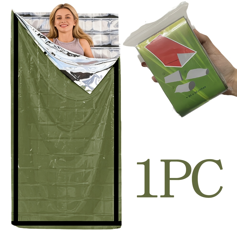 1pc Sleeping Bag, Lightweight Warm Blanket, Portable Emergency Sleeping Bag, Suitable For Camping And