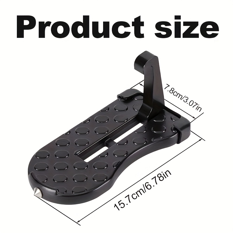 car door step car door step for car roof access folding aluminum alloy car step fits most cars suvs and trucks dark Product details 1