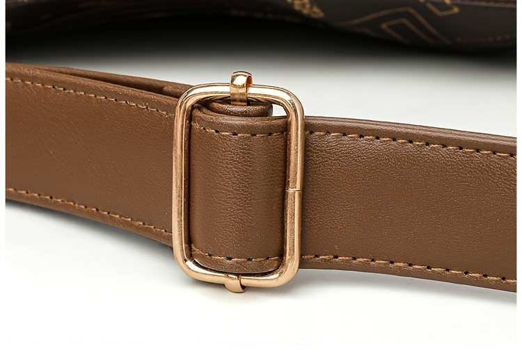 2024 new womens genuine textured printed shoulder bag a multi layer large capacity soft crossbody bag for moms Product details 19