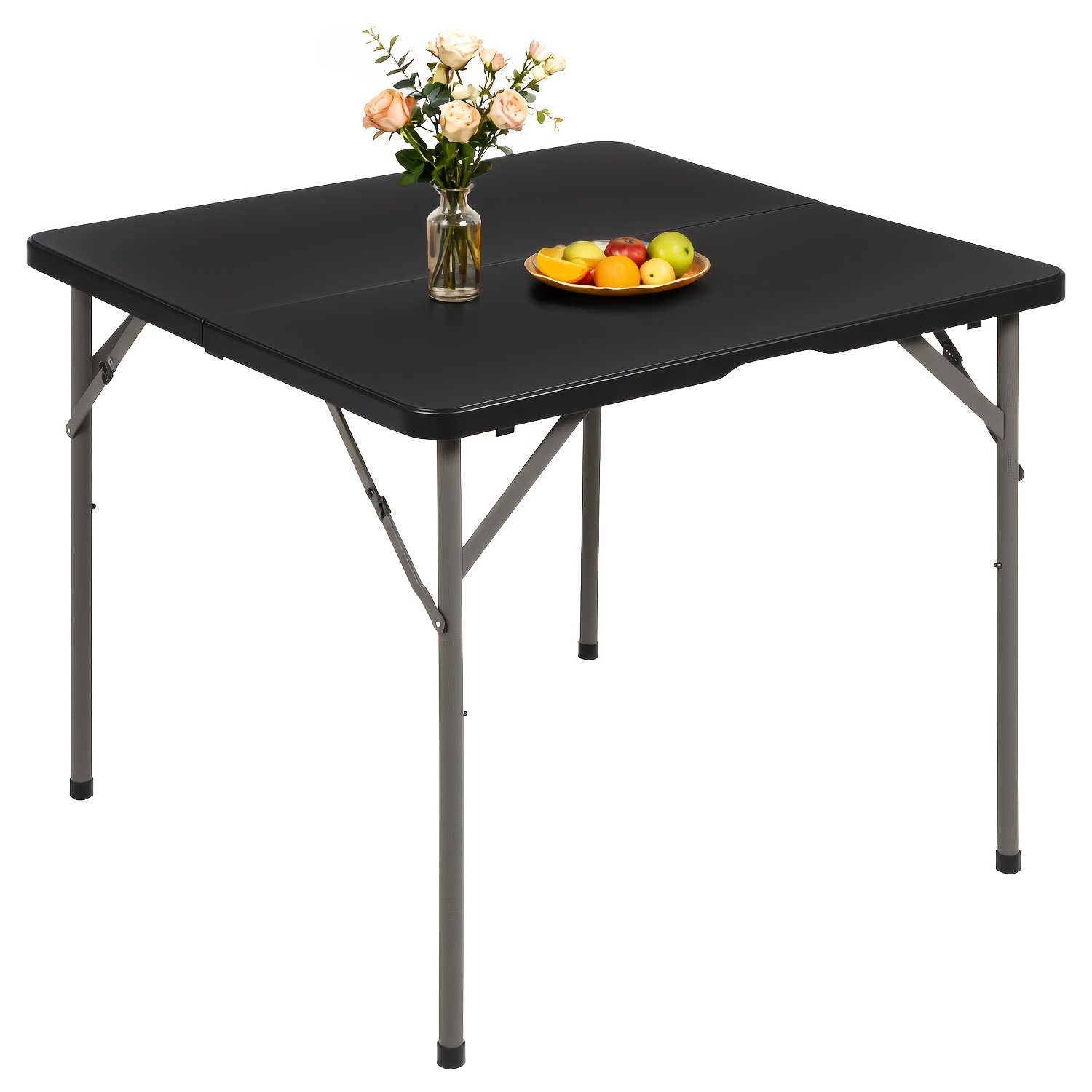 TEMU Plastic Party Folding Table, Camping Dining Table, Suitable For Indoor And Outdoor Use, Ideal For Parties And Picnics