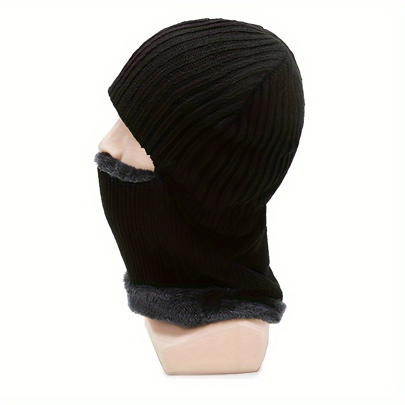 1pc Knitted Hat For Autumn And Winter, Featuring Thickened Fleece For , Suitable For Men And Women
