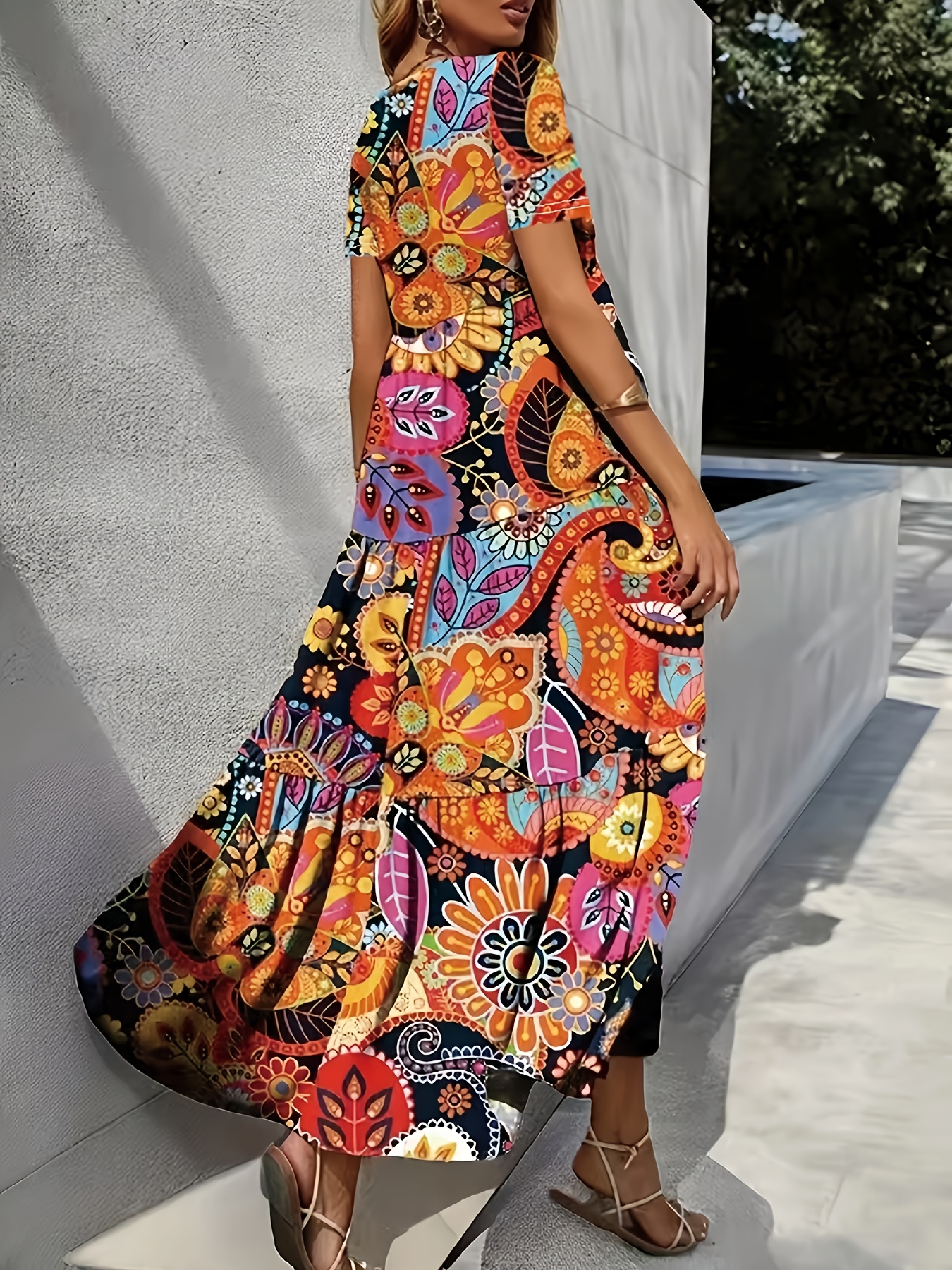 slim fit dress slacks Plus Size Sleeveless Floral Lace Short Party Dress Daily Casual Dress main image 1