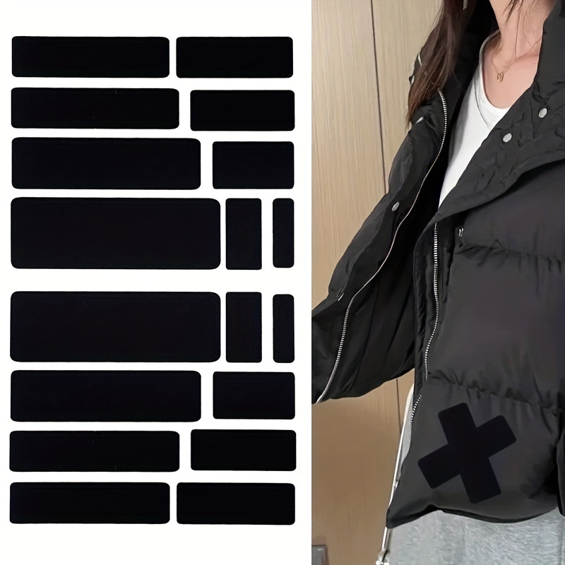 

1set Black Self-adhesive Down Jacket For Repairing Clothes, Umbrellas, And Decorative Patches For Repairing Holes