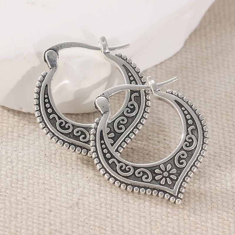 E-shop Bali Ohrringe, Silberne Creolen Vintage Boho Ohrringe für formelle Anlässe elegante Events, Retro-Mode mit langlebigem Design & stilvoller