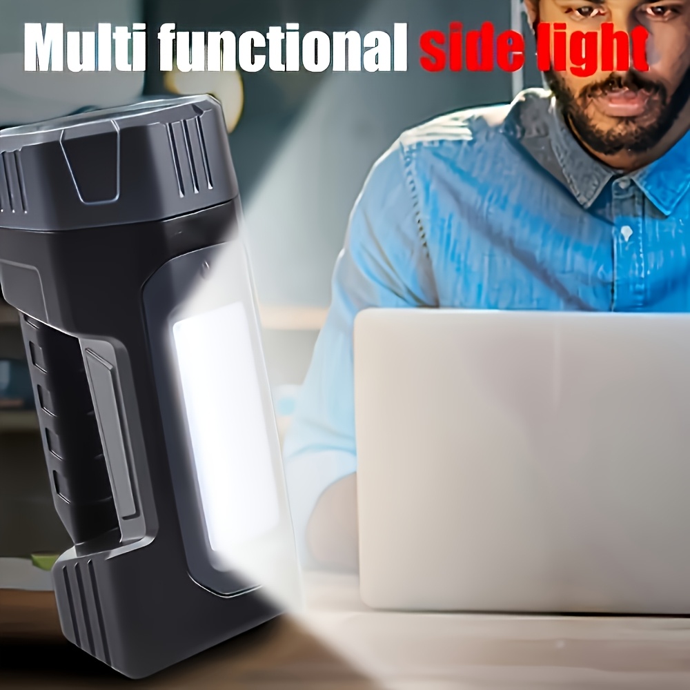 LED Solar Flashlight, High-Brightness Rechargeable Handheld
