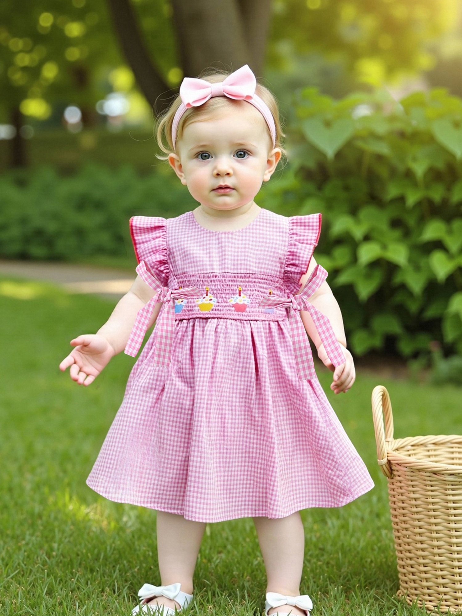 birthday smocked dress Birthday Smocked Dress in Polka Dot main image 0
