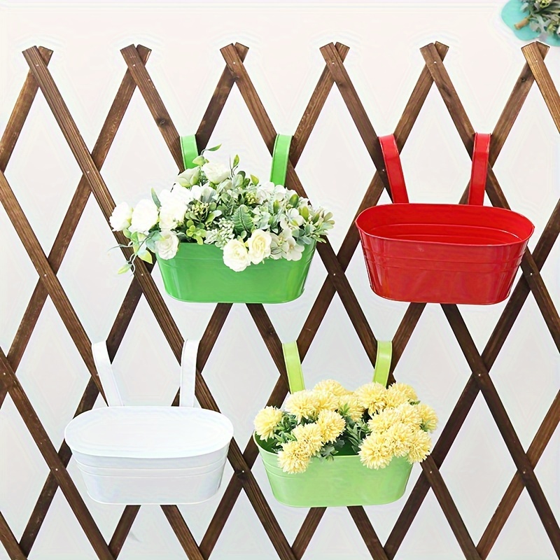 Fence Planter Stand Wall Flower Pot Holder Decorative Hanging