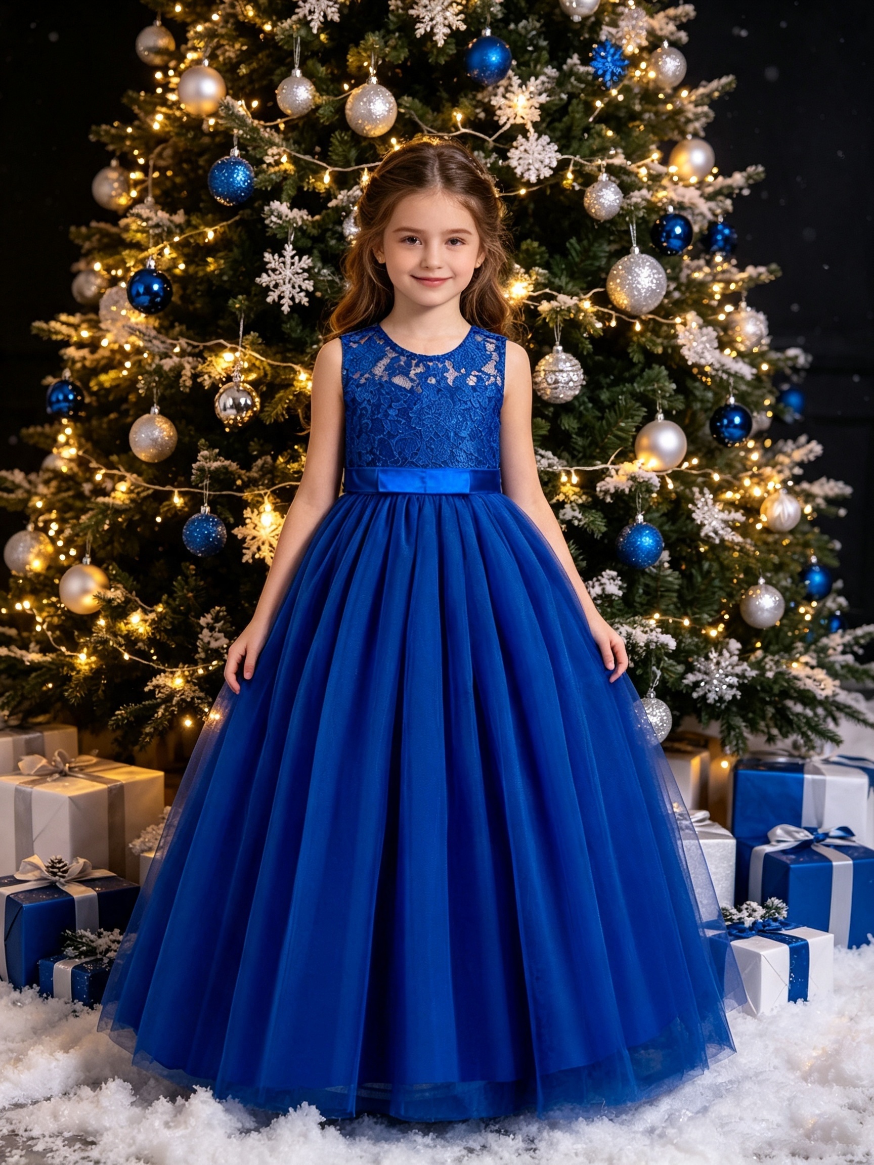 christmas beautiful elegant girls long dress