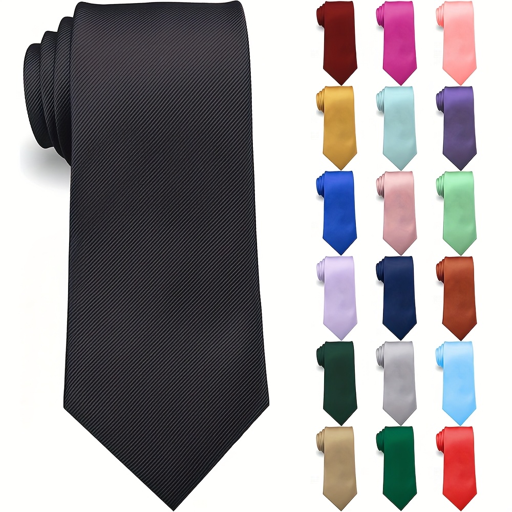 1pc mens plain color tie for business working 0