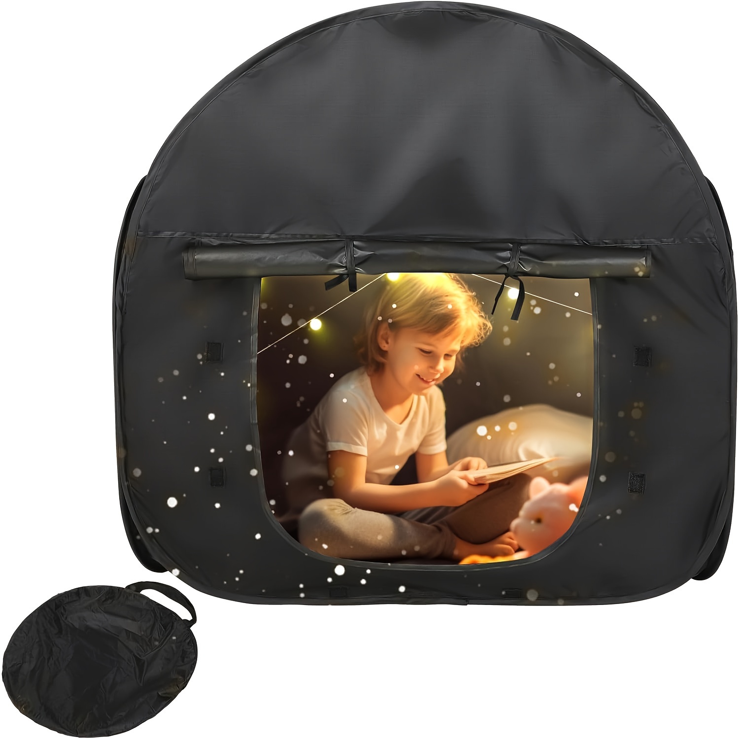 

Sensory Tent Calming Hideout For Children With Autism, Pop-up Blackout Tent Black, Sensory Play Tent Sensory Den, Special Needs Sensory Tent|suitable For: Spd, Anxiety, Adhd, Autism, Etc.
