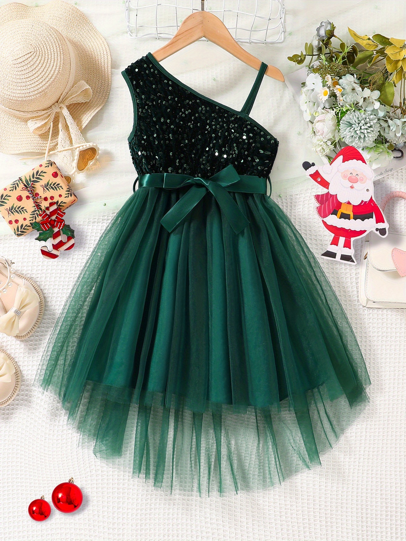 womens formal wedding guest dress ASHLEYlauren 8273 Girls Pageant Dress Organza Long Sleeve Ballgown Off –  Glass Slipper Formals main image 0