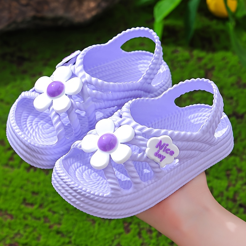 New Girls' Fashionable Cute Floral Princess Shoes Versatile Comfortable Beach Sandals